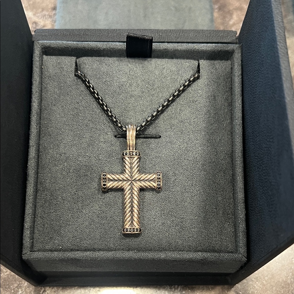 David Yurman Cable Cross Necklace